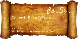 Cserni Szidónia névjegykártya